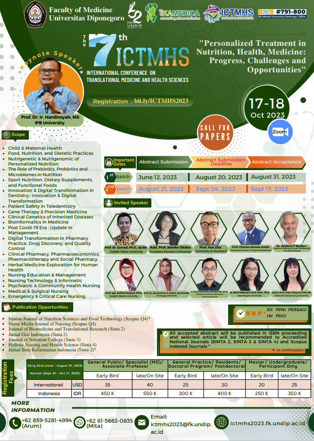 7th International Conference on Translational Medicine and Health Science (ICTMHS)