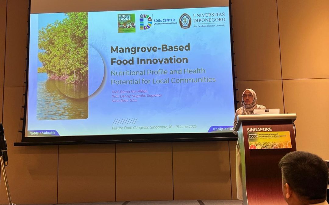 Dosen Ilmu Gizi UNDIP Paparkan Inovasi Pangan Berbasis Mangrove di Future Foods Congress 2025 Singapura